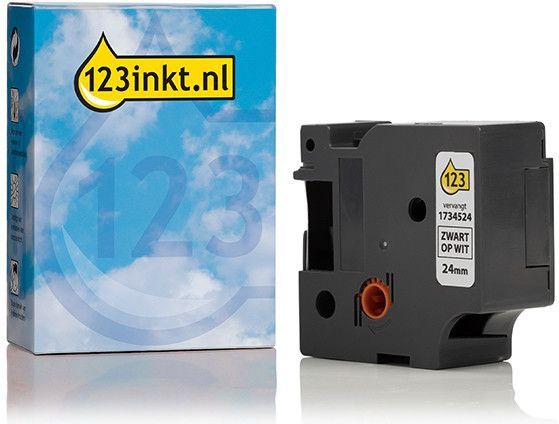 Dymo - 1734524 - Tape - Flexibel Nylon - Zwart op Wit
