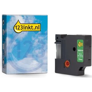 Dymo - 1805414IND - Tape Vinyl - Wit - Groen - Geschikt voor Beletteringsystemen