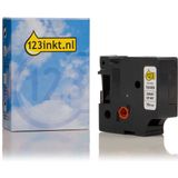 123inkt - Dymo S0718120 - Tape Flexibel Nylon - Zwart op Wit