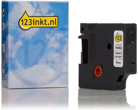 Dymo - S0718240 Tape - Permanent - Zwart op Wit - Polyester