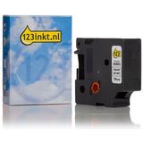 123inkt - Dymo S0720830 Tape - Zwart op Wit - Compatibel met Beletteringsystemen