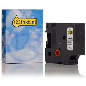 123inkt - Dymo S0720830 Tape - Zwart op Wit - Compatibel met Beletteringsystemen