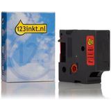 Dymo - S0720870 - Tape - Zwart op Rood - Compatibel met Beletteringsystemen