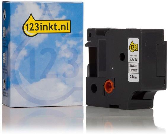 Tape - Zwart op Wit - Compatibel met Dymo Beletteringsystemen