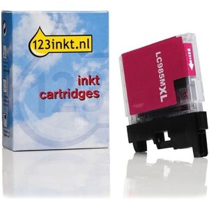 123inkt huismerk vervangt Brother LC-985M XL inktcartridge magenta hoge capaciteit