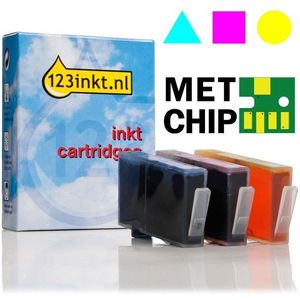 123inkt - Inktpatroon - Multipack - Cyaan/Magenta/Geel - Compatibel met HP 364XL