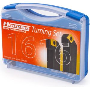 Huvema - Draaibeitelset voor staal inclusief wisselplaatjes 16x16 - Turning Set-1616 Box-3