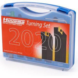Huvema - Draaibeitelset voor staal inclusief wisselplaatjes 20x20 - Turning Set-2020 Box-9