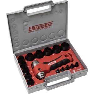 Huvema - Holpijpset - 16-delig - JLB330PA - Diameter: 3-30 mm - Handgereedschap - Gereedschapsset - Ponsgereedschap