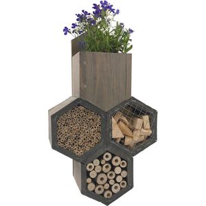 GARDEN SPIRIT Bijenhotel met Bloempot 33 x 23 x 11 - Insectenhotel
