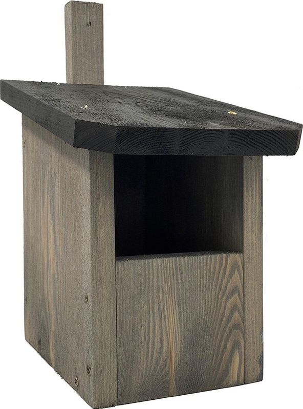 Halfhol - Roodborstje Grijs Met Vogel