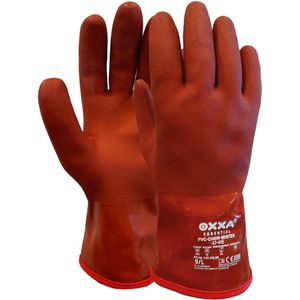 OXXA PVC-Chem-Winter 47-410 handschoen L/9 Oxxa - Rood/bruin - PVC/Acryl - Slip-on - EN 388