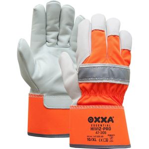 Majestic Werkhandschoen nerfleder Hi-Viz oranje (12 stuks)