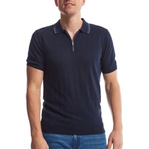 Twinlife - Polo Korte mouw - Heren - L - Blauw - Katoen - TW42402