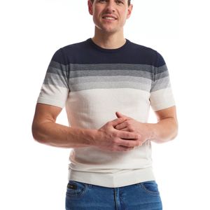 Twinlife - T-shirt - Heren - XL - Blauw - Katoen - TW42408