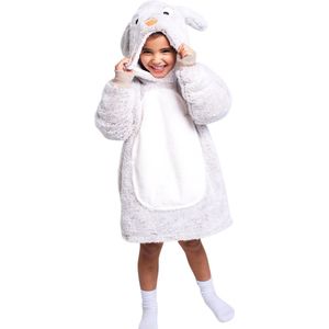 Noxxiez - Hoodie Deken - Konijn - Sherpa Fleece