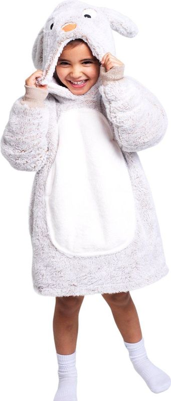 Noxxiez - Hoodie Deken - Konijn - Sherpa Fleece