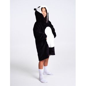 Noxxiez - Hoodie Deken - Panda - Sherpa Fleece