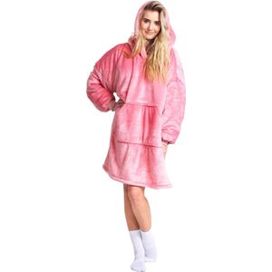 Noxxiez Hoodie Deken XL - Roze
