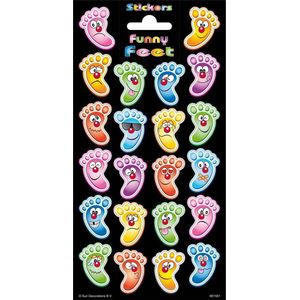 Speelgoedfamilie - Stickervel Twinkle - Stickervel - Grappige Voeten - 22 Stickers