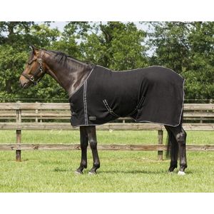 QHP Fleecedeken New Basic met kruissingels - maat 125/165 - black