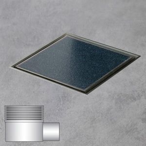 Easy Drain AquaJewels Quattro tegel 15x15cm met zijuitlaat 50mm waterslot 30/35/50mm AJQ 15X15 T ajq-15x15-t