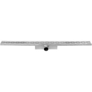 Easy Drain Compact 30 douchegoot RVS met enkele plaat RVS waterslot 30mm 80cm inbouw diepte 63mm met zijuitloop BMCOM80030