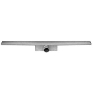 Easy Drain Compact 50 zero douchegoot enkele plaat met zijuitloop 6x120cm RVS edcomz1200-50