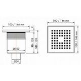 Easydrain Aqua-15X15-Msi3 - Aqua 15X15Cm Rooster Rvs Geborsteld Msi-3