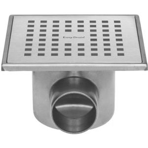 Easy Drain Aqua quattro vloerput 15x15cm horizontaal 5cm RVS aqua-15x15-ft50