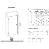 Nisdeur best design erico 78.5x80x200 cm nano glas 8 mm