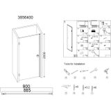 Nisdeur best design erico nisdeur 88.5-90x200 cm nano glas 8 mm