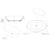 Best Design - New Stone Lava - Vrijstaand Bad - Lava Grijs - Solid Surface