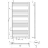 Best design zero-white radiator wit 729 w 1200x600mm