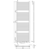 Radiator zero-white best design radiator wit 1269w 1800x600mm