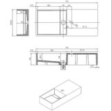 Wastafel best design n75 just solid 75x33x15 cm mat wit