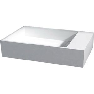 Fontein Arty Just Solid 36X18X10Cm Mat Wit (Kraangat Rechts)