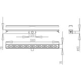 Nice RVS douchegoot zonder flens 100cm