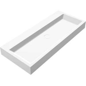Wastafel Best Design Opera-100 Just-Solid 100x42x10 cm Mat Wit