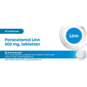 Linn - Paracetamol 500 mg - Pijnstillers - 50 Tabletten