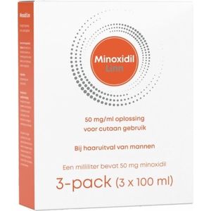 Minoxidil Linn - Haargroeimiddel - 5% - 50 mg/ml - Voor Mannen - 3 Maanden
