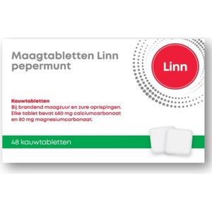 Linn Maagtabletten Pepermunt 48 tabletten