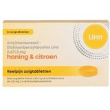Linn Keelpijn Zuigtabletten Honing & Citroen 24 tabletten