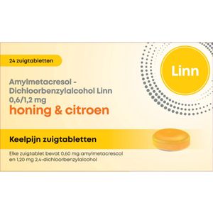 Keelpijn honing & citroen 24 Zuigtabletten