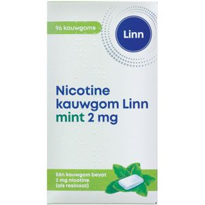Linn Nicotine Kauwgom 2mg Mint  96 stuks in blisterverpakking