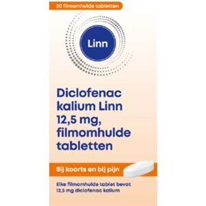 Diclofenac Kalium - Pijnstiller - 12.5mg - Filmomhulde Tabletten - 20 Stuks