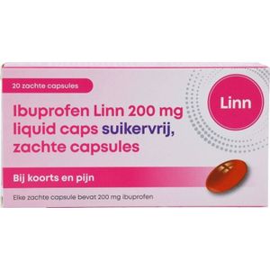 Ibuprofen Liquid Caps - 200mg - Suikervrij - 20 Stuks