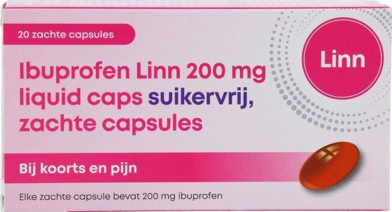 Ibuprofen Liquid Caps - 200mg - Suikervrij - 20 Stuks