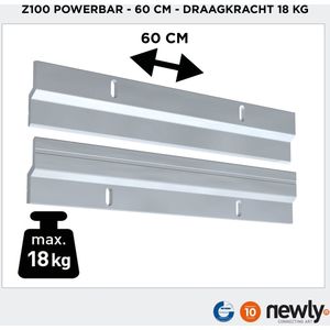 Newly stabiele ophanging voor schilderijen direct aan muur – Verstelbare ophanging – Newly Z100 Powerbar - zbar– 60 cm