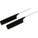 Professional Puntkam - 2 Stuks - Haarborstel - Zwart - Kunststof